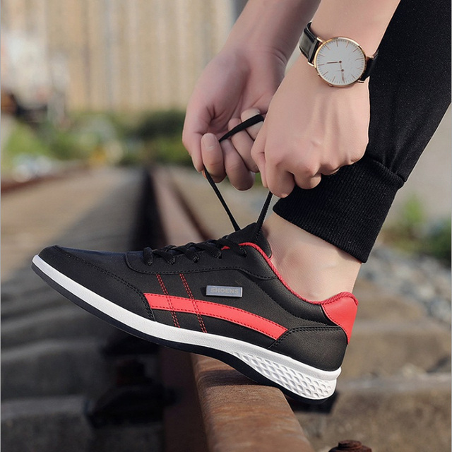 Męskie lekkie buty sportowe do biegania adidasy Walking Casual, antypoślizgowe, oddychające, czarne, duże rozmiary 38-48 - Wianko - 8