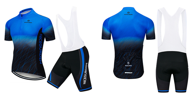 Uniform kolarski NICEGURDEN - koszulka rowerowa z krótkim rękawem, pasek sportowy, oddychająca, górska - Wianko - 18