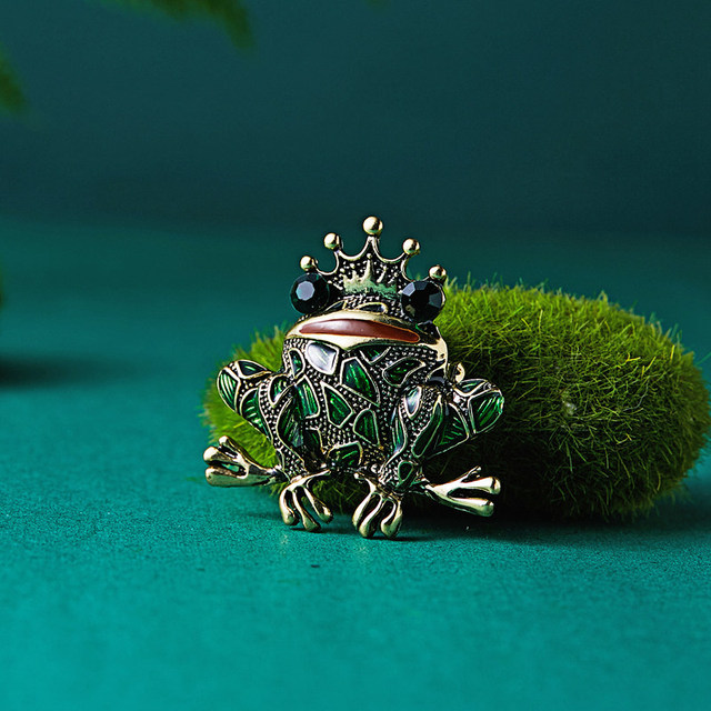 Broszka Rinhoo zielona żaba kryształowa emaliowana, moda dla kobiet, dzieci, mężczyzn i zwierząt - biżuteria imprezowa i prezentowa - Wianko - 22