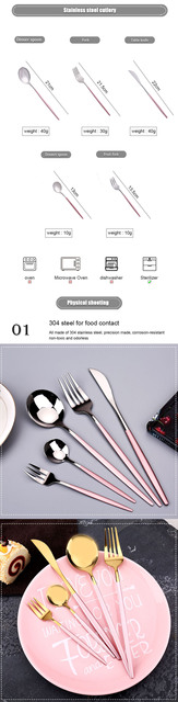 Naczynia obiadowe ze stali nierdzewnej - zestaw stołowy łyżki, noże, widelce - Wianko - 19