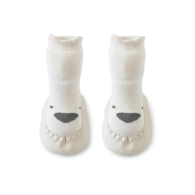 Antypoślizgowe buty z miękkimi podeszwami dla niemowląt - bawełniane, wzór z Cute Cartoon zwierzątkami - Wianko - 10