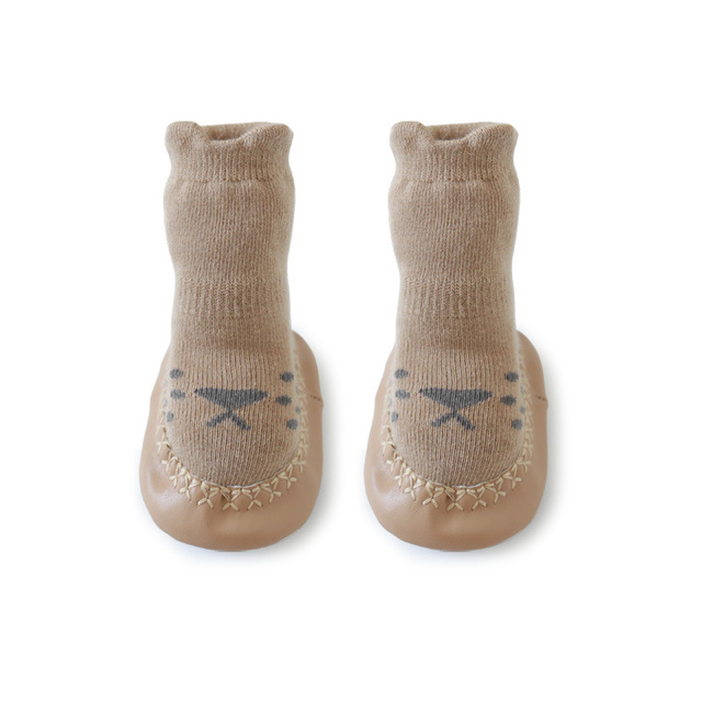 Antypoślizgowe buty z miękkimi podeszwami dla niemowląt - bawełniane, wzór z Cute Cartoon zwierzątkami - Wianko - 11
