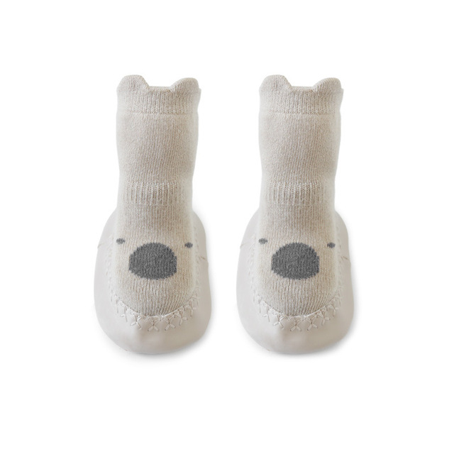 Antypoślizgowe buty z miękkimi podeszwami dla niemowląt - bawełniane, wzór z Cute Cartoon zwierzątkami - Wianko - 12