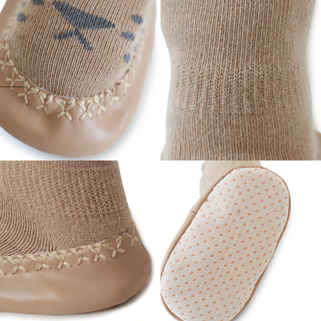 Antypoślizgowe buty z miękkimi podeszwami dla niemowląt - bawełniane, wzór z Cute Cartoon zwierzątkami - Wianko - 9