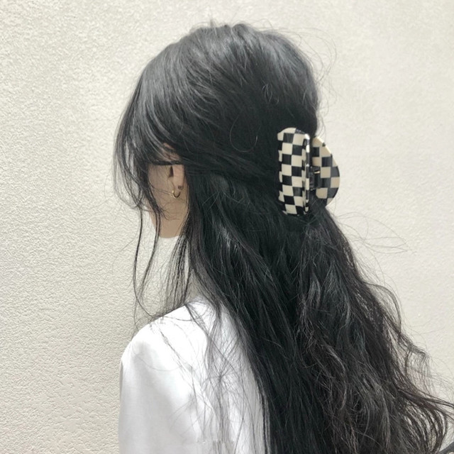 Czarna spinka do włosów HangZhi 2021 z białymi szwami i pazurami, w stylu vintage, dla kobiet - Wianko - 5