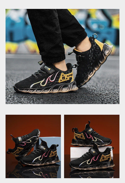 Nowe dziecięce trampki sportowe Sneakers dla chłopców i dziewcząt, letnie buty do biegania z koszem - Wianko - 17