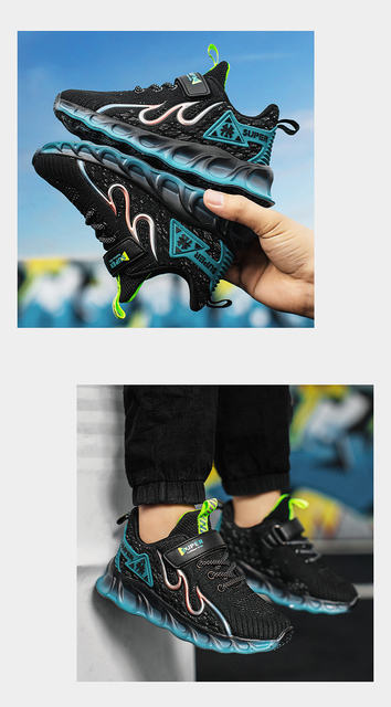 Nowe dziecięce trampki sportowe Sneakers dla chłopców i dziewcząt, letnie buty do biegania z koszem - Wianko - 14