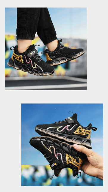 Nowe dziecięce trampki sportowe Sneakers dla chłopców i dziewcząt, letnie buty do biegania z koszem - Wianko - 16