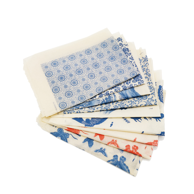 Ceramiczny papier transferowy kolorowy z motywem papierowym - niebiesko-biała naklejka o wymiarach 54x37cm - Wianko - 1
