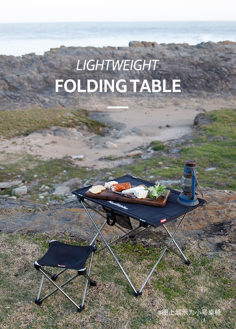 Przenośny stół piknikowy Naturehike z lampą stołową - składany stół kempingowy, idealny na zewnątrz, wędkarstwo i plażę - Wianko - 1
