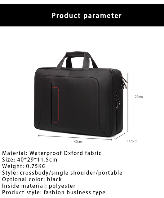 Duża męska torba podróżna biznesowa na laptopa Messenger - Wianko - 6