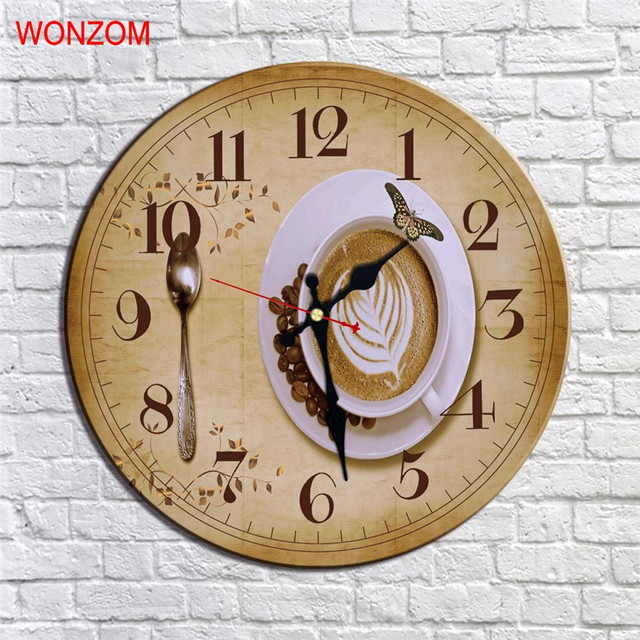Duży zegar ścienny 12 Cali, rustykalny styl, nie tykający, bateryjny, drewniana kuchenna dekoracja zegarowa - Wianko - 5