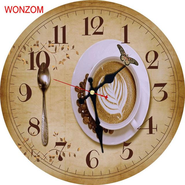 Duży zegar ścienny 12 Cali, rustykalny styl, nie tykający, bateryjny, drewniana kuchenna dekoracja zegarowa - Wianko - 4
