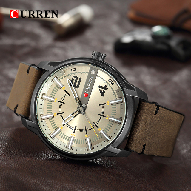 CURREN 8306 – luksusowy zegarek męski z unikalną skórzaną bransoletą i wysokiej jakości mechanizmem kwarcowym, wodoszczelny, sportowy - Wianko - 25