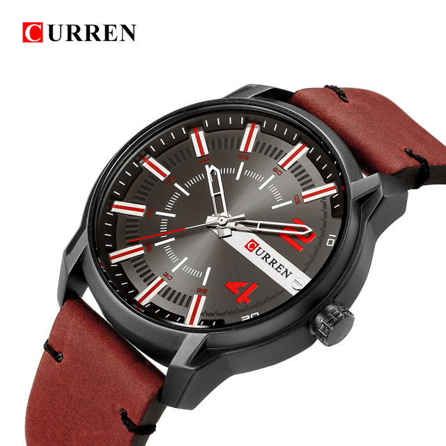 CURREN 8306 – luksusowy zegarek męski z unikalną skórzaną bransoletą i wysokiej jakości mechanizmem kwarcowym, wodoszczelny, sportowy - Wianko - 7