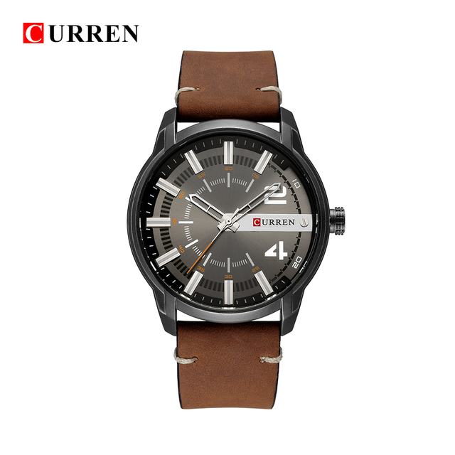 CURREN 8306 – luksusowy zegarek męski z unikalną skórzaną bransoletą i wysokiej jakości mechanizmem kwarcowym, wodoszczelny, sportowy - Wianko - 3