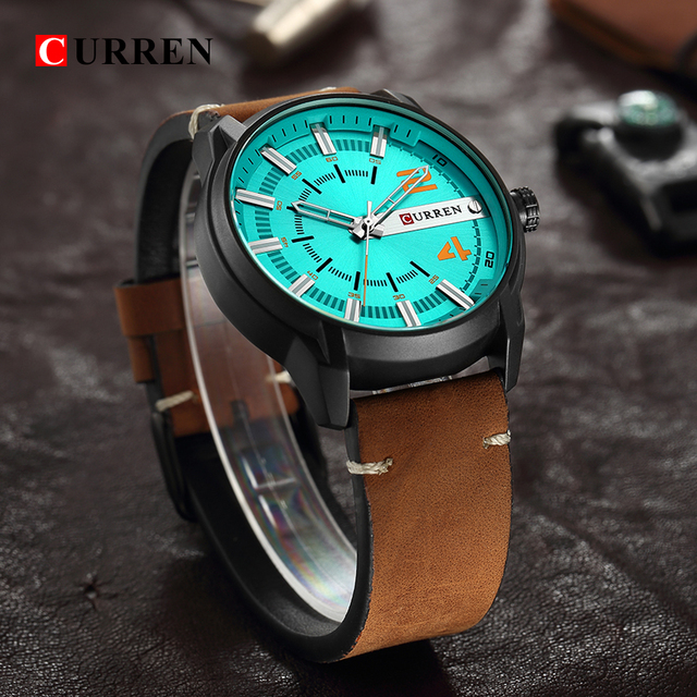 CURREN 8306 – luksusowy zegarek męski z unikalną skórzaną bransoletą i wysokiej jakości mechanizmem kwarcowym, wodoszczelny, sportowy - Wianko - 21