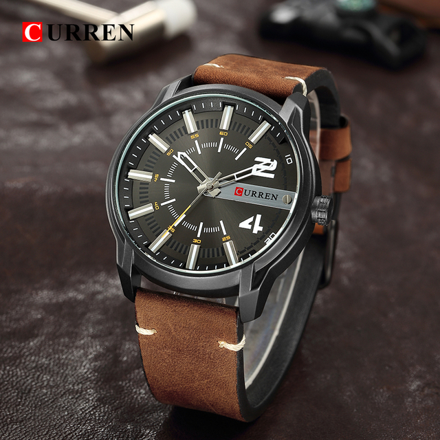 CURREN 8306 – luksusowy zegarek męski z unikalną skórzaną bransoletą i wysokiej jakości mechanizmem kwarcowym, wodoszczelny, sportowy - Wianko - 6