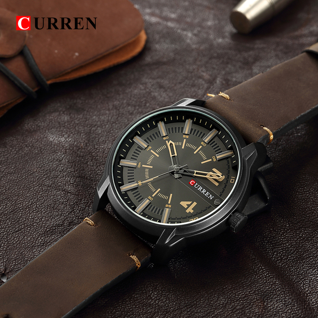 CURREN 8306 – luksusowy zegarek męski z unikalną skórzaną bransoletą i wysokiej jakości mechanizmem kwarcowym, wodoszczelny, sportowy - Wianko - 18