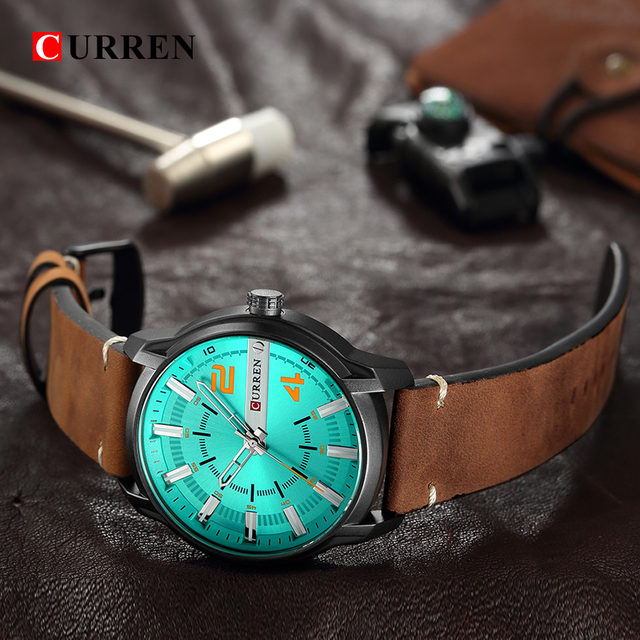 CURREN 8306 – luksusowy zegarek męski z unikalną skórzaną bransoletą i wysokiej jakości mechanizmem kwarcowym, wodoszczelny, sportowy - Wianko - 22
