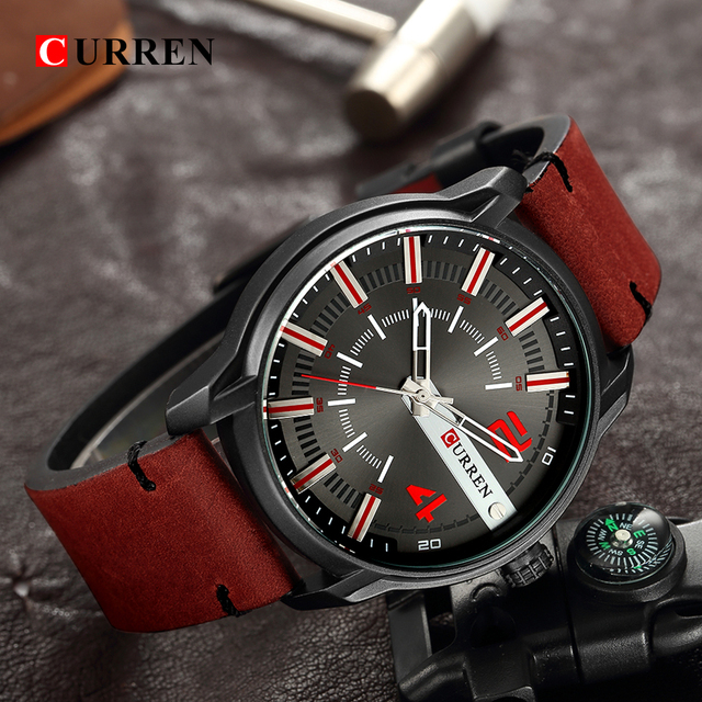 CURREN 8306 – luksusowy zegarek męski z unikalną skórzaną bransoletą i wysokiej jakości mechanizmem kwarcowym, wodoszczelny, sportowy - Wianko - 10