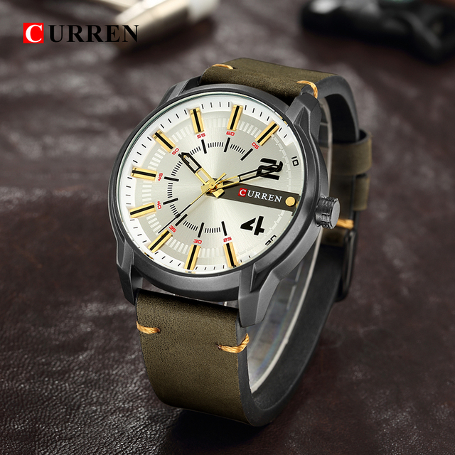 CURREN 8306 – luksusowy zegarek męski z unikalną skórzaną bransoletą i wysokiej jakości mechanizmem kwarcowym, wodoszczelny, sportowy - Wianko - 13