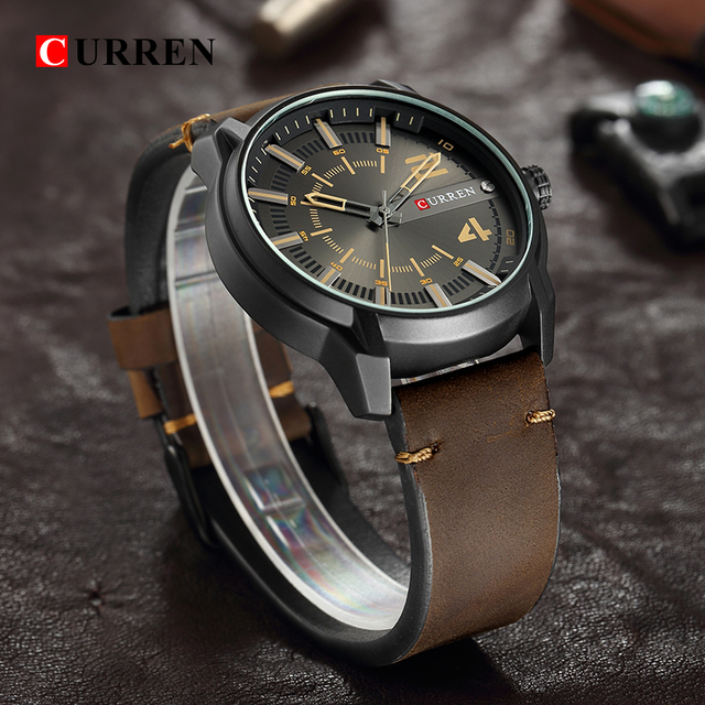 CURREN 8306 – luksusowy zegarek męski z unikalną skórzaną bransoletą i wysokiej jakości mechanizmem kwarcowym, wodoszczelny, sportowy - Wianko - 17