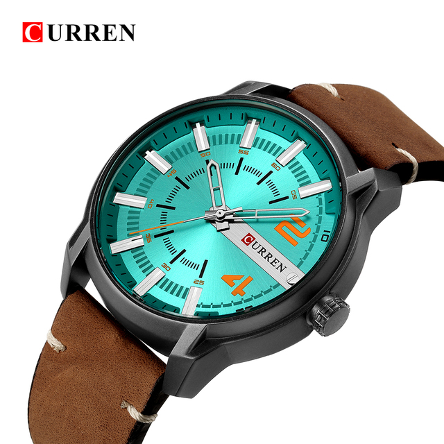 CURREN 8306 – luksusowy zegarek męski z unikalną skórzaną bransoletą i wysokiej jakości mechanizmem kwarcowym, wodoszczelny, sportowy - Wianko - 20