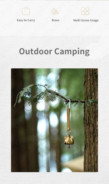 Przenośny dzwonek wietrzny Naturehike Ultralight - idealny do dekoracji atmosfery w czasie imprez i podczas campingu - mosiądz - Wianko - 2
