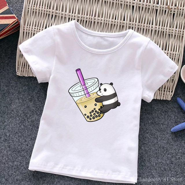Urocze dzieci T-Shirt z rysunkiem pandy - herbata mleczna dla niemowląt - Wianko - 9