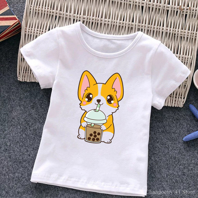 Urocze dzieci T-Shirt z rysunkiem pandy - herbata mleczna dla niemowląt - Wianko - 4