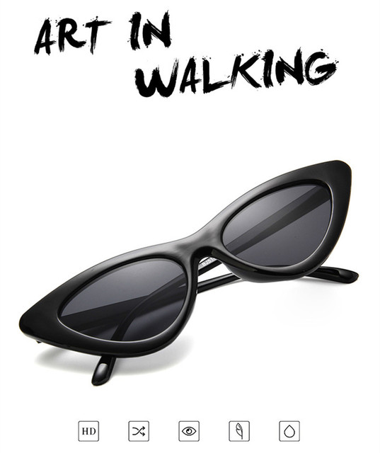 Seksowne, retro okulary przeciwsłoneczne w stylu kocich oczu - damskie - Wianko - 7