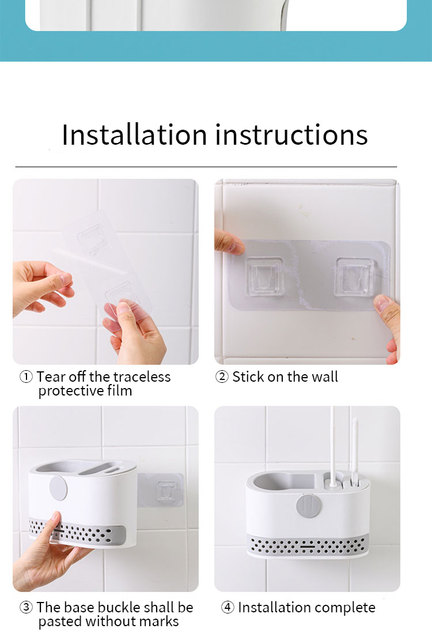Szczotka do WC silikonowa z uchwytem i gumowymi głowicami do montażu na ścianie - miotła toaletowa - Wianko - 8