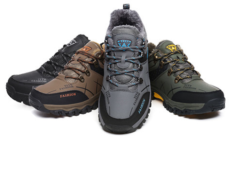 Męskie buty górskie zimowe wodoodporne, ocieplane, antypoślizgowe, alpinistyczne, o rozmiarze Plus - Wianko - 5