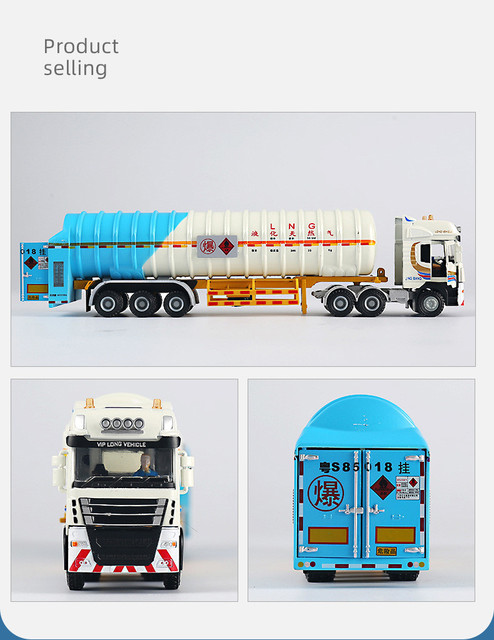 Tankowiec ciężarówka model transporter 1:50, zabawka dla dzieci - Wianko - 4