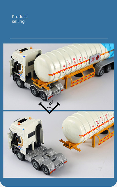 Tankowiec ciężarówka model transporter 1:50, zabawka dla dzieci - Wianko - 1