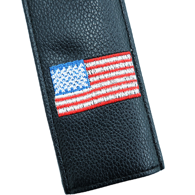 Główka do kija golfowego PU Leather Golf w kształcie flagi USA z czterema koniczynami - pojemnik na akcesoria do golfa - Wianko - 21