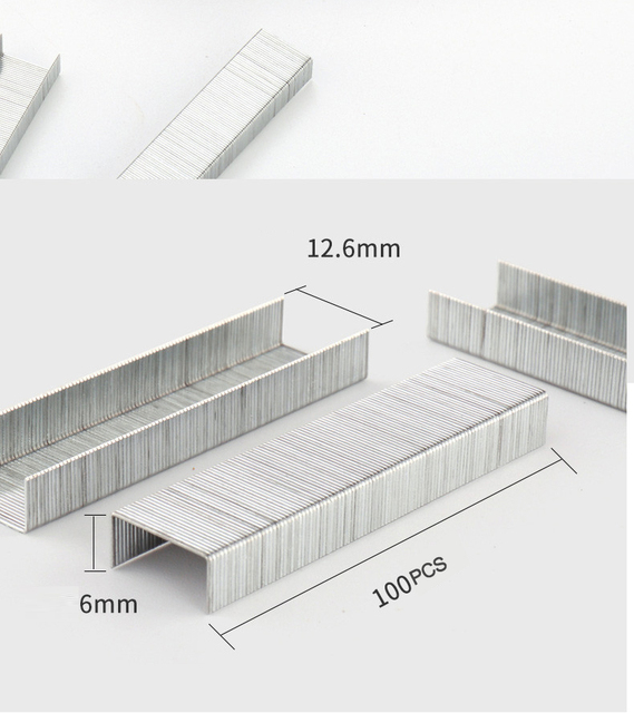 Zszywki Metal biuro standardowe 26/6, 1000 sztuk/pudło, srebrne - Wianko - 2