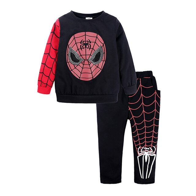 Chłopcy: Spiderman Moda - Top + Spodnie 2 szt. Jesienne Dresy 2-10 lat - Wianko - 4