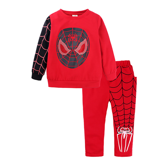 Chłopcy: Spiderman Moda - Top + Spodnie 2 szt. Jesienne Dresy 2-10 lat - Wianko - 2