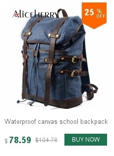 Klasyczny plecak Vintage z płótna i skóry dla kobiet i mężczyzn na co dzień oraz do szkoły - Wianko - 7