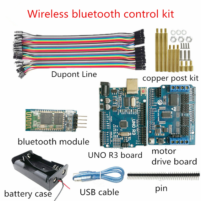Bezprzewodowe sterowanie przez Bluetooth dla Smart RC Robot – podwozie, 2-Way Motor i 16-szybkościowe serwonapędy, zestaw DIY dla Arduino - Wianko - 1
