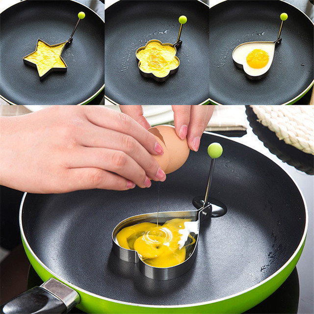 Foremki do omletów ze stali nierdzewnej w kształcie zwierząt - zestaw 3 sztuk - Wianko - 4