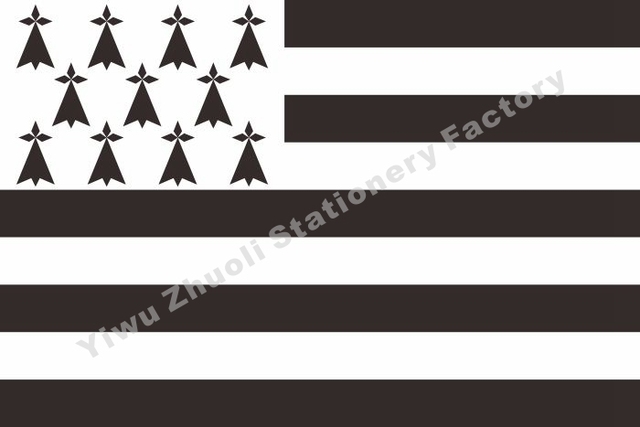 Flaga Bretanii 150X90 cm - wysokiej jakości, wykonana z 120g poliestru, podwójnie szyta, 100D, darmowa wysyłka - Wianko - 21