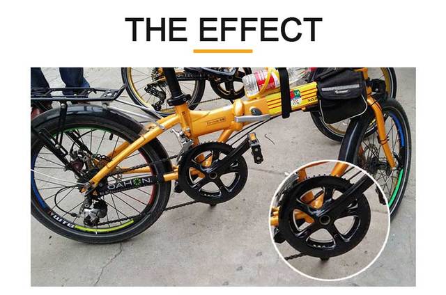 Rower składany z osłoną tarczy, korby i koła łańcuchowego - akcesorium rowerowe kategorii wyposażenie ochronne - Wianko - 16