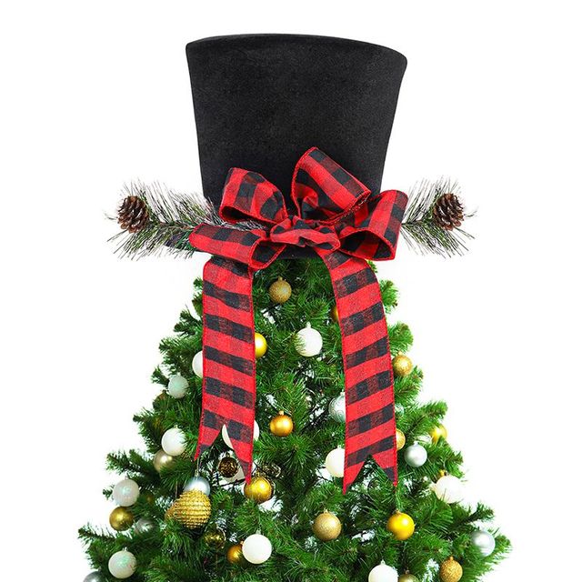 Czubek choinkowy - Gwiazda Bożonarodzeniowa w kształcie cylindra z dekoracyjnym wierzchołkiem, wstążką Bowknot i świecącą lalką anioła LED - Wianko - 44