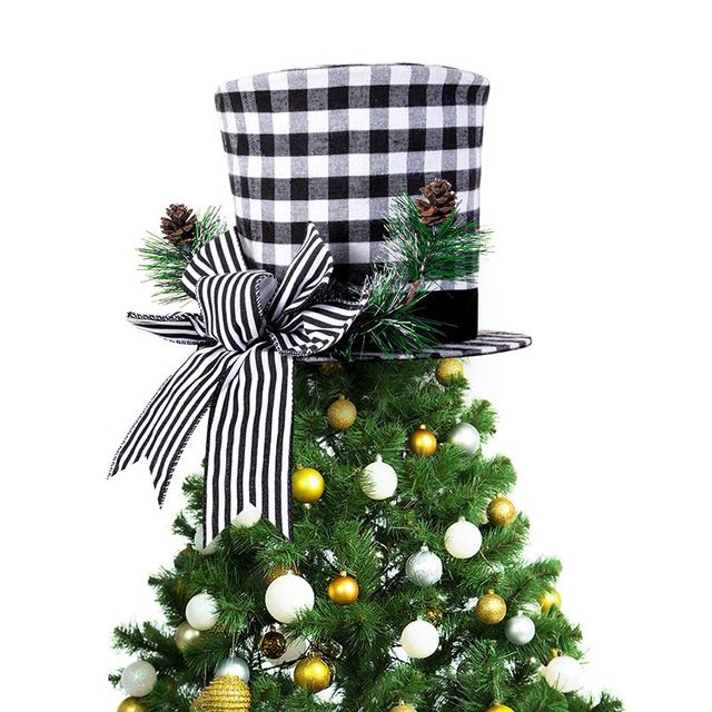 Czubek choinkowy - Gwiazda Bożonarodzeniowa w kształcie cylindra z dekoracyjnym wierzchołkiem, wstążką Bowknot i świecącą lalką anioła LED - Wianko - 2