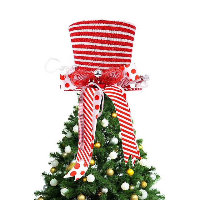 Czubek choinkowy - Gwiazda Bożonarodzeniowa w kształcie cylindra z dekoracyjnym wierzchołkiem, wstążką Bowknot i świecącą lalką anioła LED - Wianko - 13