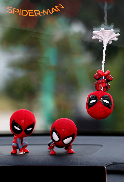 Figurka Disney Spiderman Kawaii Bobblehead - dekoracja biurka, samochodu i ściany, idealna jako prezent dla dziecka - Wianko - 1