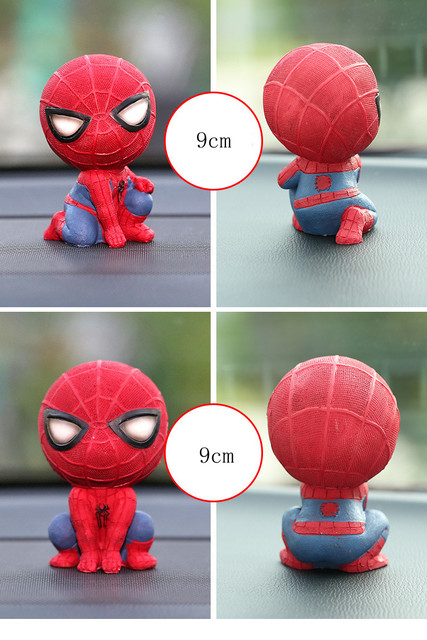 Figurka Disney Spiderman Kawaii Bobblehead - dekoracja biurka, samochodu i ściany, idealna jako prezent dla dziecka - Wianko - 5
